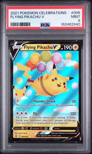2021 POKEMON CELEBRATIONS #006 FLYING PIKACHU V PSA 9