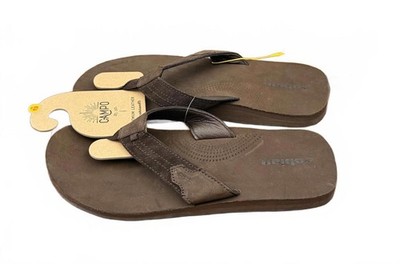 NEW COBIAN CAMPO DEL SOL Men's Lazo Brown Flip Flop Sandals  SIZE 8