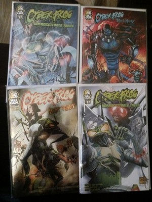 ComicsGate Lot Four Sciver CYBERFROG  Ya Boi Zack Novel Iron Sights Two Ashcans 