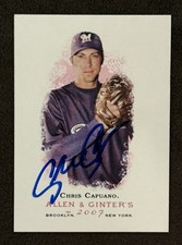 Chris Capuano SIGNED AUTOGRAPH 2007 Topps Allen & Ginter Card Milwaukee Brewers