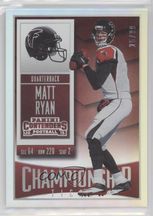 2015 Panini Contenders Championship Ticket 25/99 Matt Ryan #39 0r4