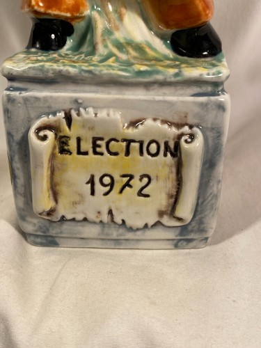 Vino Orvieto 1972 Elezioni Asino Decanter Italia Politica Dipinto A Mano VUOTO - Foto 4 di 11