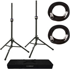 2 Ultimate Support TS-90B TeleLock Series Lift-assist Aluminum Speaker Stand