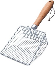 Cat Litter Scoop, Kitty Metal Scooper with Hook and Hole, Stainless Steel Kitten