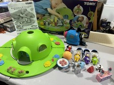RARE Tomy 2003 Teletubbies Home Hill House WORKING ALL PIECES PLUSH