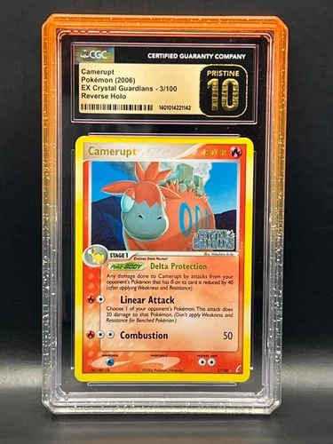 2006 Pokémon EX Crystal Guardians Camerupt #3 Reverse Holo CGC 10 Pristine-POP 3
