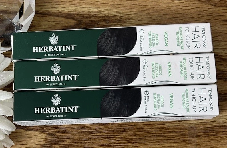 3 x Retoque Temporário de Cabelo Vegano Herbatint Preto Noir 10 ml Frete Rápido - Imagem 2 de 4