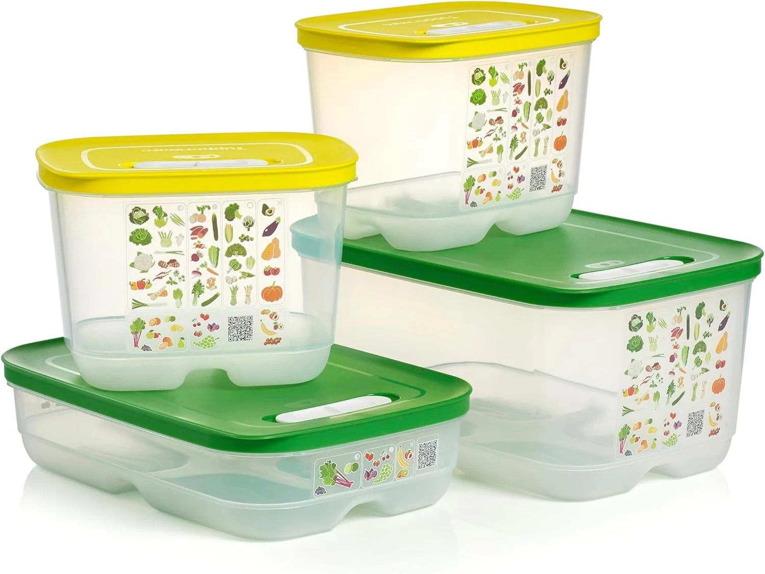 Fridgesmart 4-Piece BPA-Free Food Storage Set - Dishwasher Safe Containers