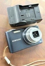 Samsung PL210 Digital Camera 14MP 10x Zoom Blue Working Battery Charger Bundle