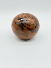 Vintage Thuya Morocan Sphere Ball Root Burl  Trinket Box 3" 