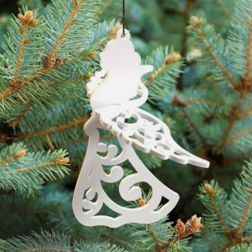 2 Pcs Angel Christmas Decorations – Elegant Plastic Angel Xmas Ornaments