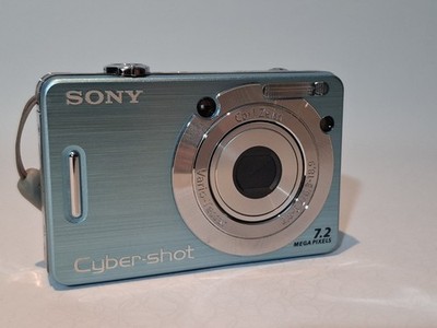 Sony Cybershot DSC-W55 7.2MP Digital 3x Carl Zeiss Vario Tessar Camera - Blue