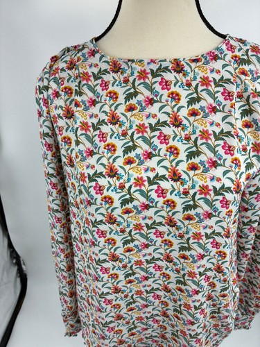 Loft Womens Size XS Multicolor Floral Long Sleeve Blouse Lightweight Casual Work - Picture 2 of 7