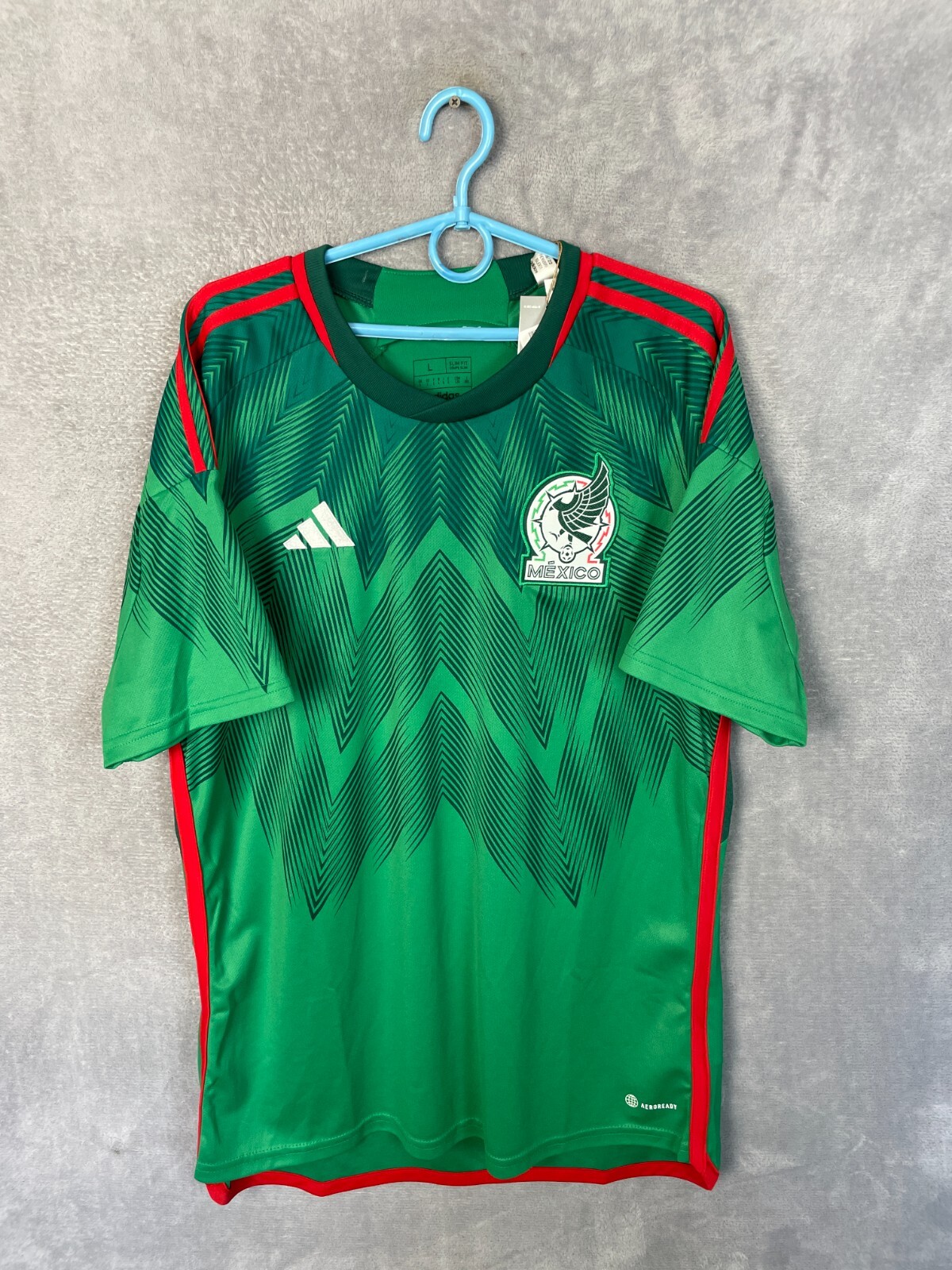 Mexico Home football shirt Adidas Green Camiseta Mens Size L
