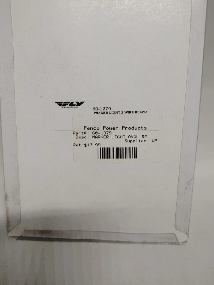 WPS 60-1379 Turn Signal Winker Light Oval 2 Wire Black - Image 2 of 3