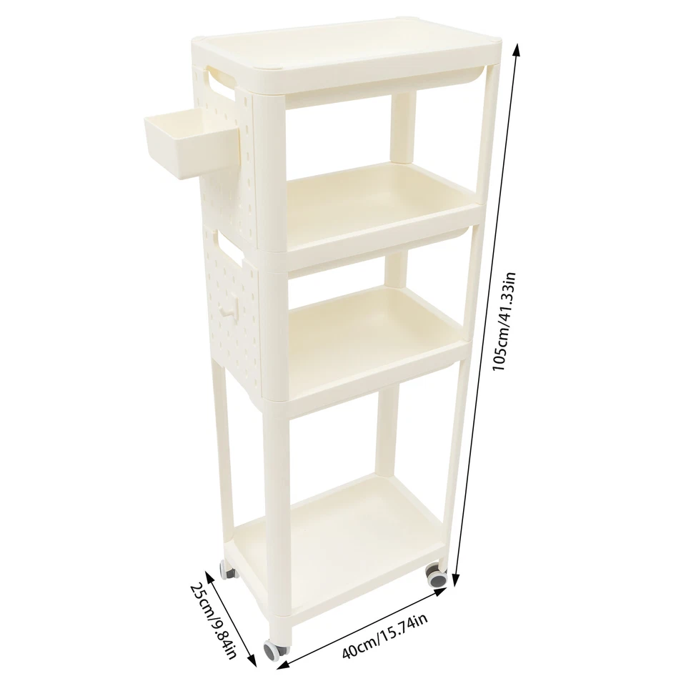 3 Tier Rolling Utility Cart, Movable Kitchen/ Living room Storage Cart Trolley - Image 2 of 4