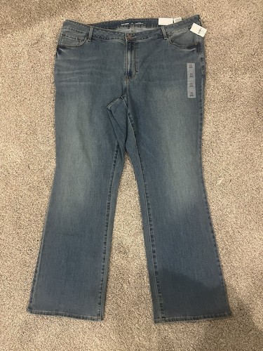 Old Navy Kicker Bootcut Jeans Damen 22 Blau Mid Rise - Bild 7 von 8