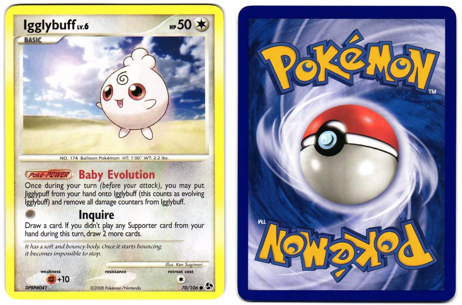 Pokémon TCG Great Encounters Igglybuff 70/106 Regular Common NM