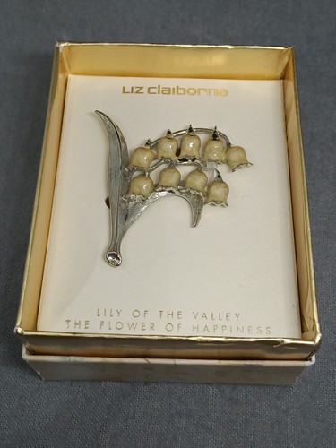 Liz Claiborne Flower Enamel Brooch Pin