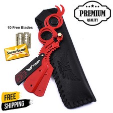 BARBERÍA SALÓN CORTE RECTO GARGANTA AFEITADO AFEITADO AFEITADOR AFEITAR RASOIRS RASOI 10 HOJAS