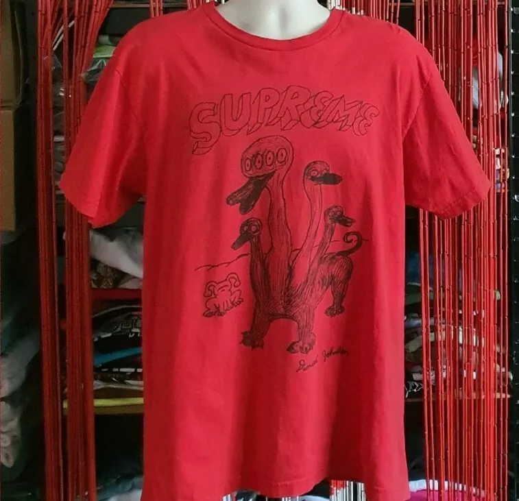 SS15 Supreme Daniel Johnston Rosso Tee Taglia XL T Shirt Raro