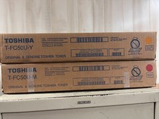 Lot of 2 - GENUINE TOSHIBA TONER T-FC50U-Y Yellow T-FC50U-M Magenta sealed