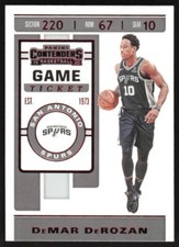 2019-20 Panini Contenders Game Ticket Red Foil DeMar DeRozan #25 San Antonio