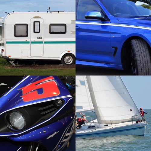 Zierstreifen 90mm 10 Meter Rot Glänzend RAL 3002 Glanz Auto Boot Motorrad WoMo - Bild 5 von 5