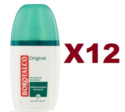 12 PCS ORIGINAL BOROTHALCO VAPE DEODORANT NO GAS 75ML BOROTHALCO SCENTED