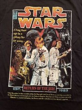 Star Wars retro comic book Return of The Jedi 1983 t shirt men size XL