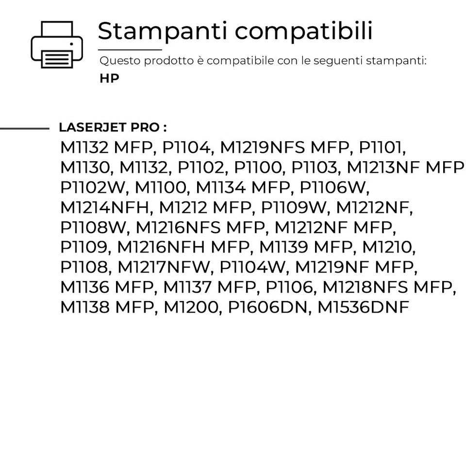 3 TONER CE285A 85A COMPATIBILE PER HP LASERJET P1102 W M1130 M1132 M1136 M1210  - Immagine 4 di 4