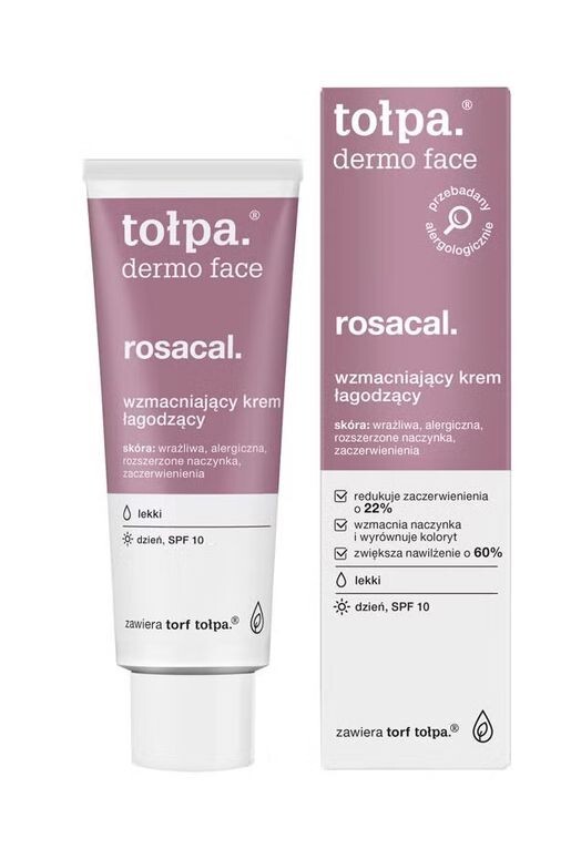 TOLPA Dermo Face Rosacal Strengthening Soothing Cream SPF10 for Day, 40ml