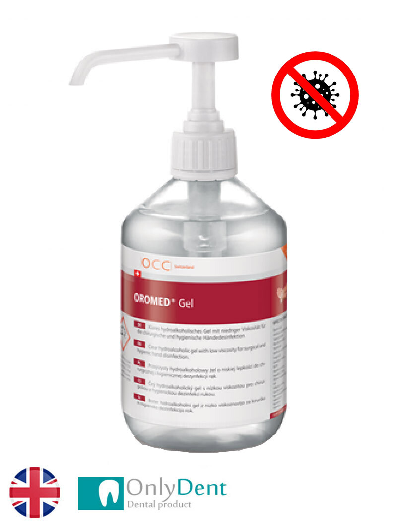 OCC - Oromed Gel 500 ml desinfectante de manos (cirugía médica dental)