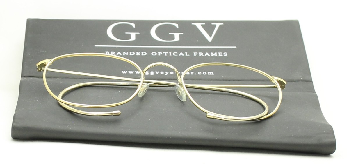 SAVILE ROW ENGLAND Gold 49x20mm PANTO Quadra RX Optical Eyeglasses