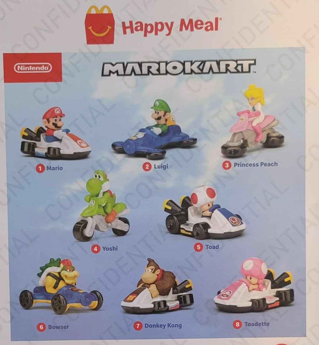 2022 McDONALD'S Mario Kart Nintendo HAPPY MEAL TOYS Or Set