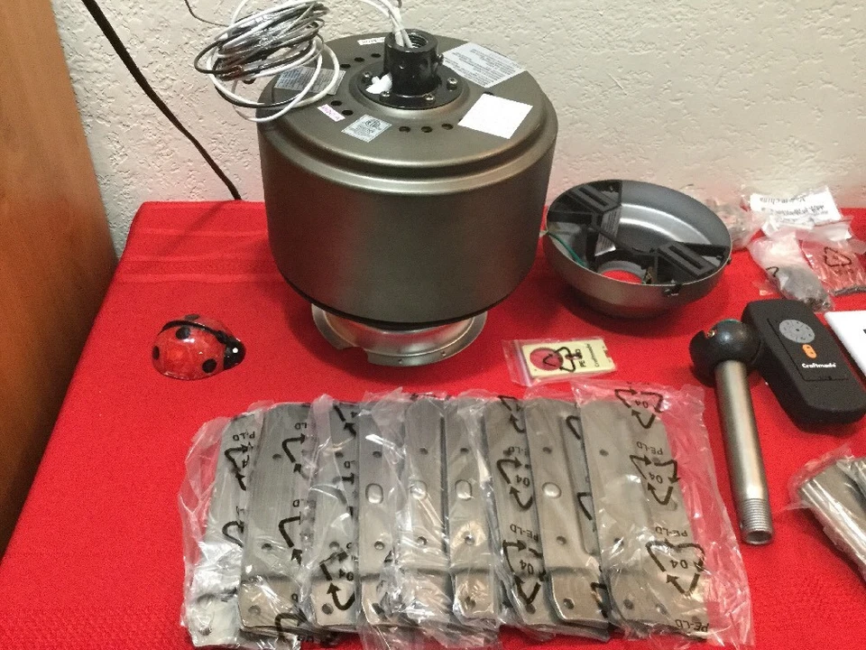 Craftmade KAT72PT9 72" 9 Blade Ceiling Fan w/ Blades, Remote, & LED Light - Image 2 of 4