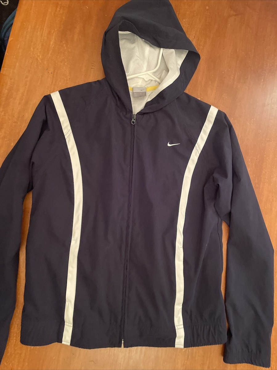 navy blue nike windbreaker womens