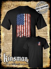 Distressed American US Flag 2-Sided T-Shirt - Patriotic 4th of July USA Military