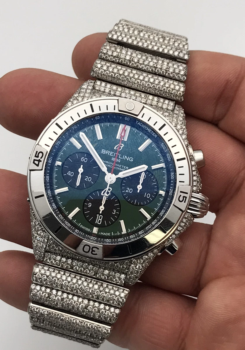 BREITLING CHRONOMAT CUSTOM B01 42 31 33.00cts tw Diamonds