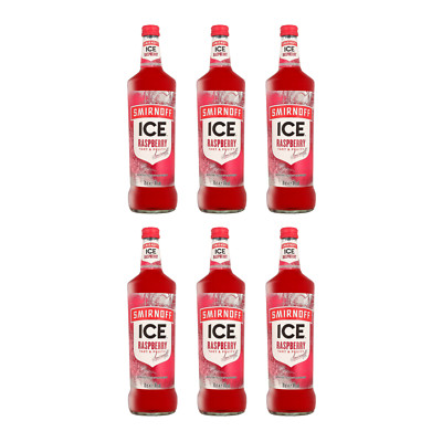 Smirnoff Ice Raspberry Wodka 4%vol. 0,7cl 6x Alkohol Wodka Set, 6 Flaschen Vodka