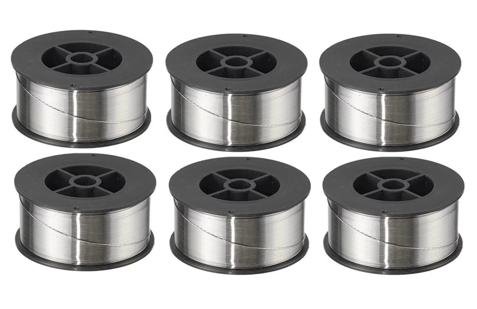 Alambre de soldadura de aluminio 4043 MIG .035" 6 rollos ER4043-.035" 1 Ib cada rollo Foto 3 de 4