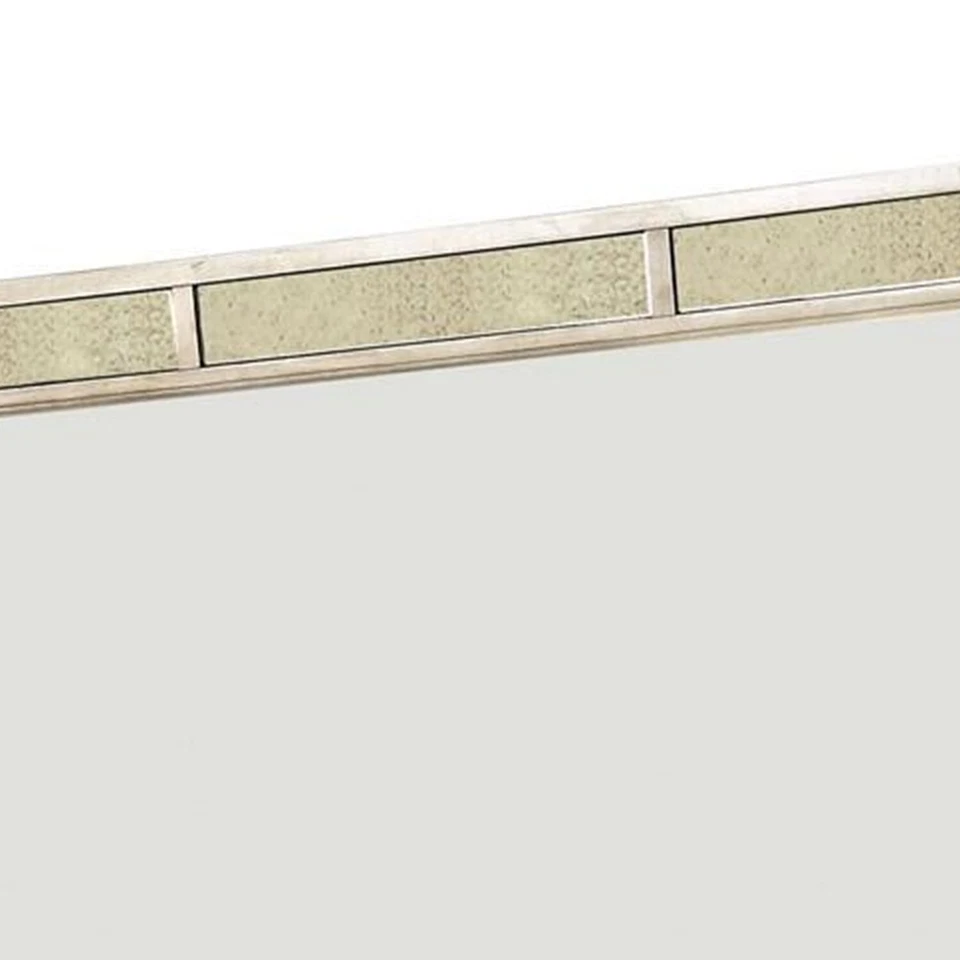 Benzara Loraine Modern Victorian Style Mirror , Silver Silver Foto 3 de 4