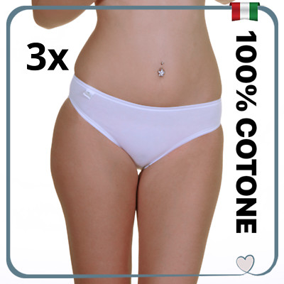3er Set Damen Slips aus 100% reiner mercerisierter Baumwolle Unterhose Unterhose Unterhose 