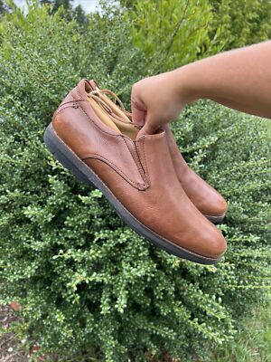 American Classic By De La Rentis Brown Leather Loafers Slip  display picture 2
