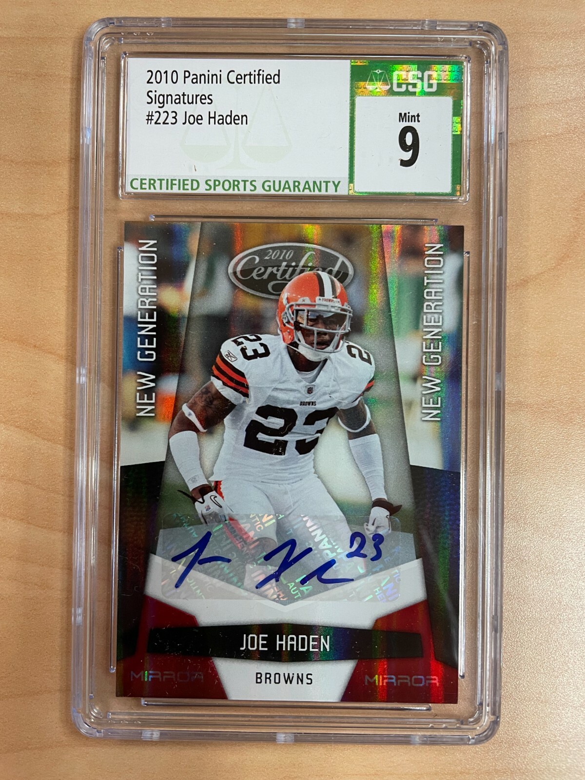 Joe Haden Panini Certified #223 Mirror Black-Autograph 1/1