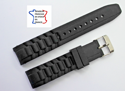 Bracelet De Montre En Silicone Noir 20mm - Sans Marque, Neuf Sans étiquette, Pour Personnaliser Votre Montre