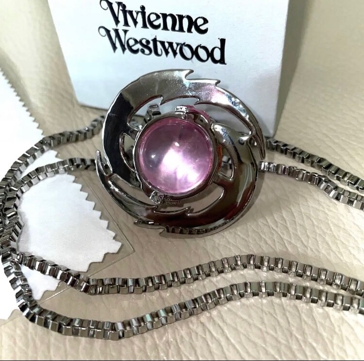 Vivienne Westwood Silver Pink Shooting star Small Orb