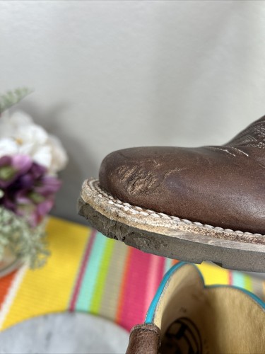 Roper Southwest II Cuero Marrón Puntera Cuadrada Occidental Botas Unisex Dama 9 Hombres 7.5 - Imagen 12 de 12