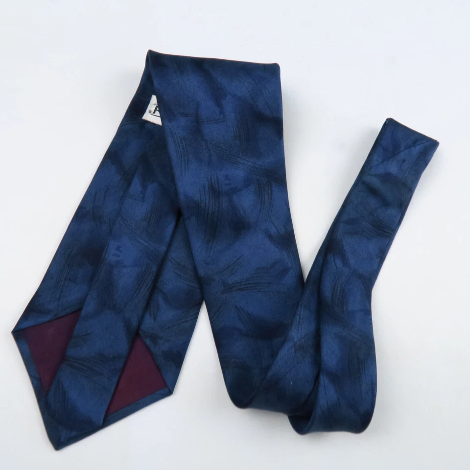 Corbata de cuello Gianfranco Ruffini azul abstracto pinceladas para hombre 57x4 arte moderno Foto 4 de 4