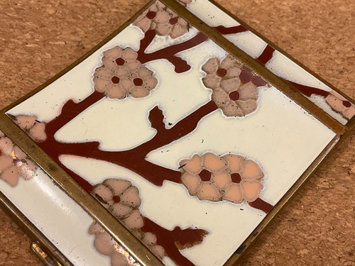 1920er Japan inspiriert Made in USA PUDER KOMPAKT schweres MESSING - Bild 2 von 17